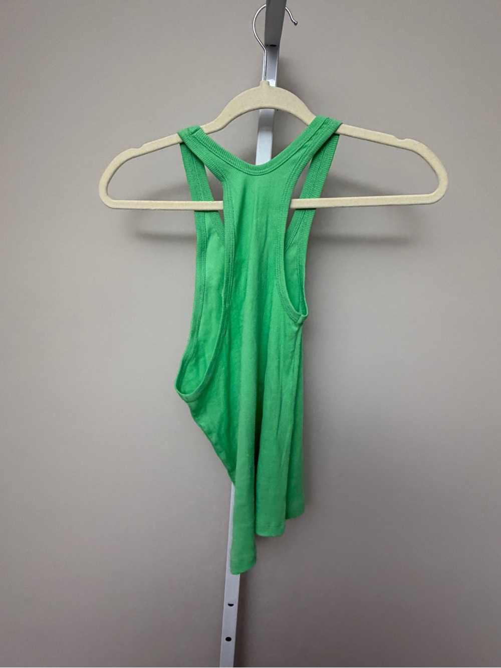 REMAIN Birger Christensen Top One-Shoulder Cutout Tank Top - Bright Green size S - Picture 5 of 5